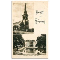 carte postale ancienne 62 MAZINGARBE. Maternité. Château Mercier 1951 carte photo émaillographie