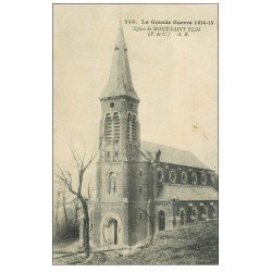 carte postale ancienne 62 MONT-SAINT-ELOI. L'Eglise 1915
