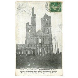 carte postale ancienne 62 MONT-SAINT-ELOI. Les Tours ancienne Abbaye 1915