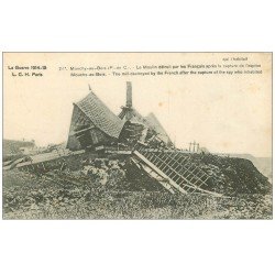 carte postale ancienne 62 MOUCHY-AU-BOIS. Le Moulin détruitaprès la capture de l'espion