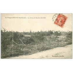 carte postale ancienne 62 NEUVE CHAPELLE. Champ de Bataille du Village 1918