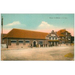 carte postale ancienne 62 NOEUX-LES-MINES. La Gare 1939