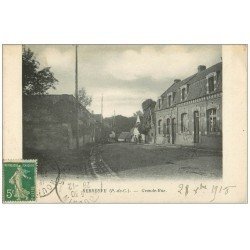 carte postale ancienne 62 REBREUVE. Grande Rue 1918