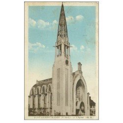 carte postale ancienne 62 SAINT-LAURENT-BLANGY. Eglise 1945