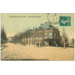 62 SAINT-POL-SUR-TERNOISE. Hôtel Trocadéro 1910. Superbe carte toilée