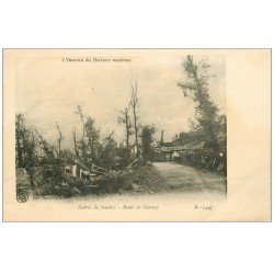carte postale ancienne 62 SOUCHEZ. Entrée Route de Carency 1916. Guerre 1914-18