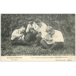 62 SOUCHEZ. La Chasse aux Poux près d'une Tranchée 1914-18