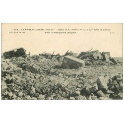 carte postale ancienne 62 SOUCHEZ. Restes de la Sucrerie. Guerre 1914-18. n° 586