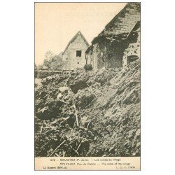 carte postale ancienne 62 SOUCHEZ. Ruines du Village. Guerre 1914-18