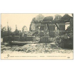 carte postale ancienne 62 VERMELLES. Guerre 1914. Château et Militaires