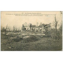 carte postale ancienne 62 VERMELLES. Guerre 1914. Ruines du Château