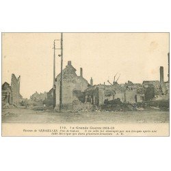 carte postale ancienne 62 VERMELLES. Guerre 1914. Ruines du Village