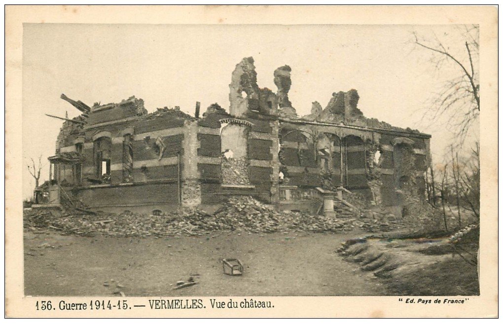 carte postale ancienne 62 VERMELLES. Guerre 1914. Vue du Château