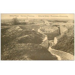 carte postale ancienne 62 VIMY RIDGE. Tranchées Allemandes. German Trenches