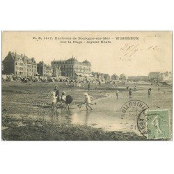 carte postale ancienne 62 WIMEREUX. Jeux sur la Plage 1912