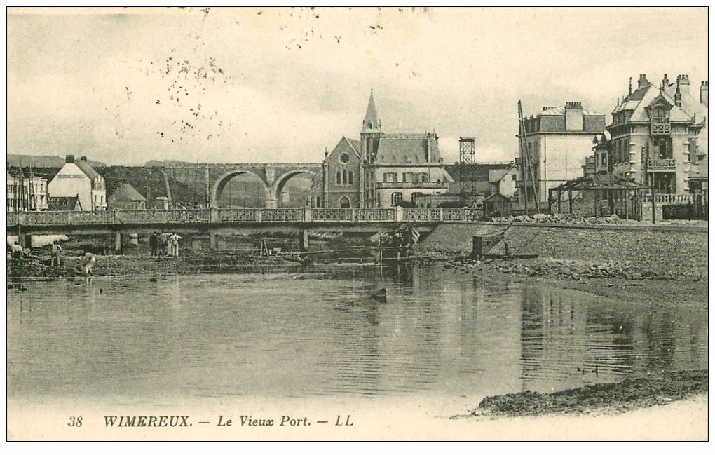 carte postale ancienne 62 WIMEREUX. Le Vieux Port 1926