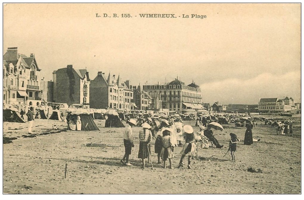 carte postale ancienne 62 WIMEREUX. Plage et Jeu de Croquet