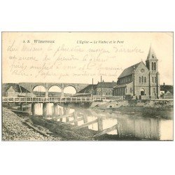 carte postale ancienne 62 WIMEREUX. Viaduc et pont 1906