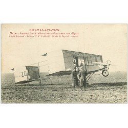 carte postale ancienne 13 MIRAMAS-AVIATION. Métrot avant son départ. Aviateur, Aéroplane, Avion... 1914