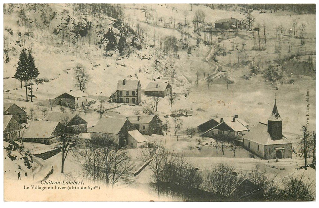 carte postale ancienne 70 CHATEAU-LAMBERT. Village 1907