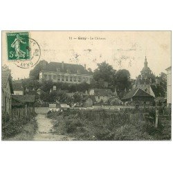 carte postale ancienne 70 GRAY. Le Château et les Jardins autour 1908