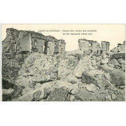 carte postale ancienne 02 COUCY-LE-CHATEAU. Ruines des Remparts