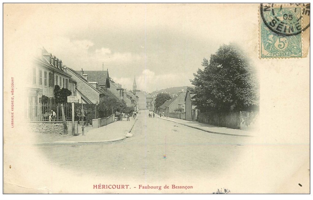 70 HERICOURT. Faubourg de Besançon 1905