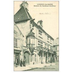 carte postale ancienne 70 LUXEUIL. Maison du Cardinal Jouffroy 1917 et Charcuterie