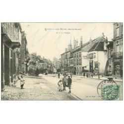 carte postale ancienne 70 LUXEUIL. Rue du Chêne. Timbre Taxe 1907