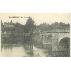 carte postale ancienne 70 MONTBOZON. Château et Pont 1913