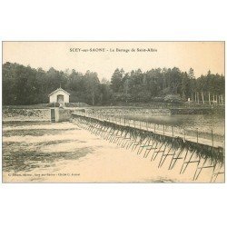 carte postale ancienne 70 SCEY-SUR-SAONE. Barrage de Saint-Albin