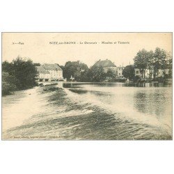 carte postale ancienne 70 SCEY-SUR-SAONE. Moulins et Tannerie avec Déversoir