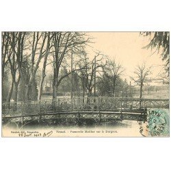 carte postale ancienne 70 VESOUL. Passerelle Meiilher sur le Durgeon 1903