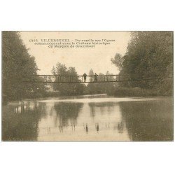 carte postale ancienne 70 VILLERSEXEL. Passerelle sur l'Ognon