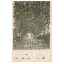 carte postale ancienne 71 AUTUN. Allée Parc de Monjeu 1903