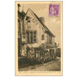 carte postale ancienne 71 AUTUN. Maison du Saint-Christophe 1935
