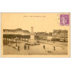 carte postale ancienne 71 AUTUN. Place Champs de Mars 1935