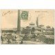 carte postale ancienne 71 BLANZY. Usine de Verreries 1907. Employés et Militaires