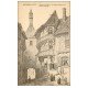 carte postale ancienne 71 BOURBON-LANCY. Maison de Bois et Horloge