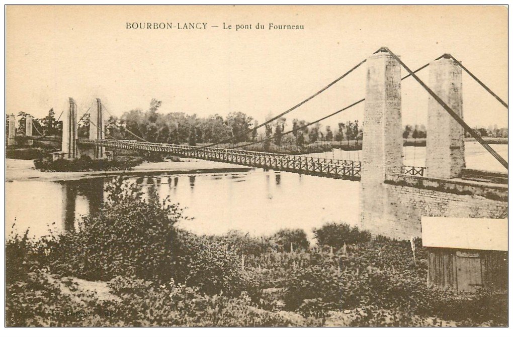 carte postale ancienne 71 BOURBON-LANCY. Pont du Fourneau