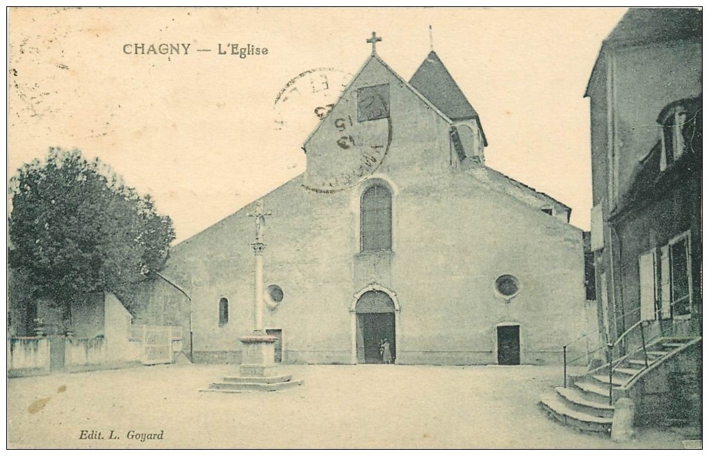 carte postale ancienne 71 CHAGNY. L'Eglise 1923