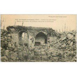 carte postale ancienne 02 COUCY-LE-CHATEAU. Ruines entrée du Château