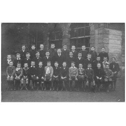 71 CHALON-SUR-SAONE. Rare Carte Photo du Professeur, Collégiens et Etudiants vers 1910-20