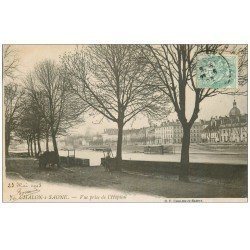 carte postale ancienne 71 CHALON-SUR-SAONE. Vue prise de l'Hôpital 1903