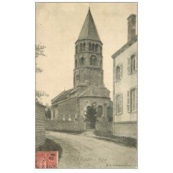 carte postale ancienne 71 CHANNES. Eglise et Cimetière