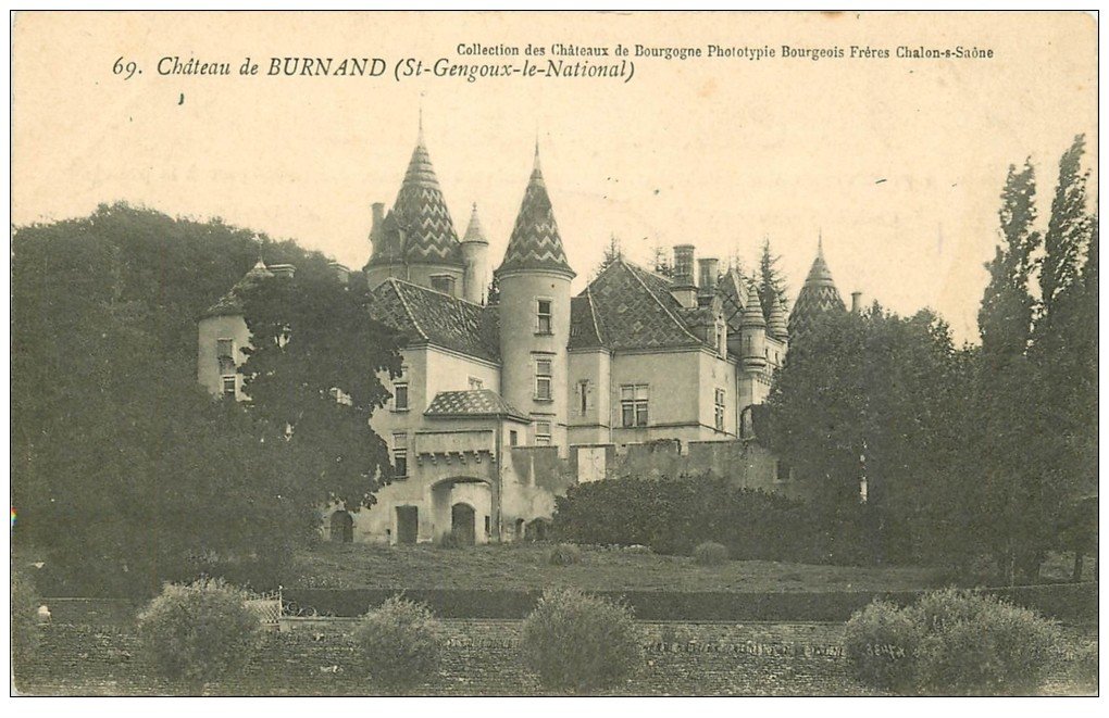 carte postale ancienne 71 CHATEAU DE BURNAND. Saint-Gengoux-le-National