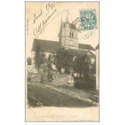 carte postale ancienne 71 COUCHES-LES-MINES. L'Eglise et Cimetière 1904