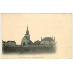 carte postale ancienne 71 CRISSEY. Eglise et Ecole