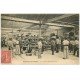 carte postale ancienne 71 DIGOIN. Atelier d'Encastage à la Faïencerie 1907