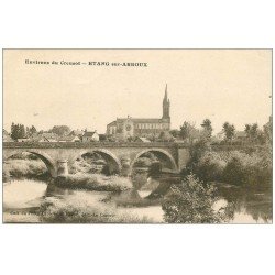 carte postale ancienne 71 ETANG-SUR-ARROUX. Le Pont